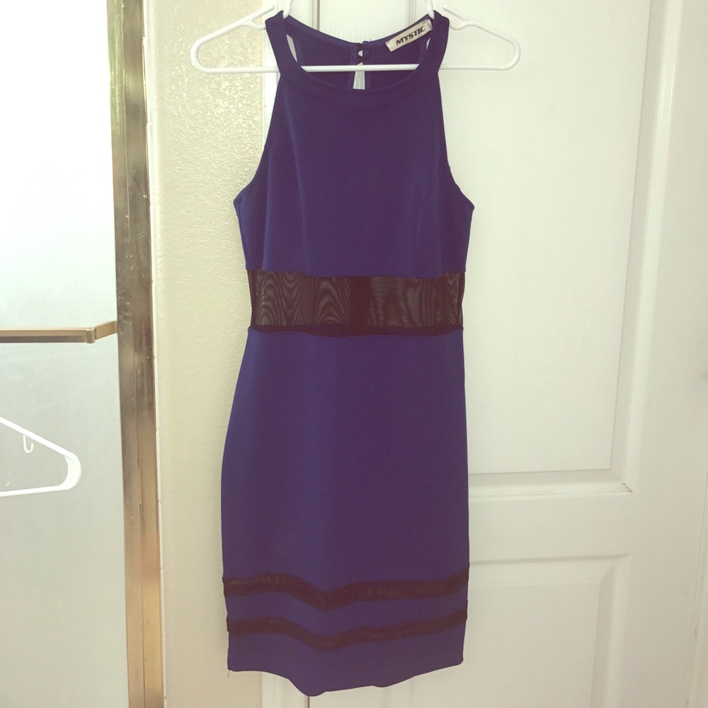 Bodycon Blue with Mesh